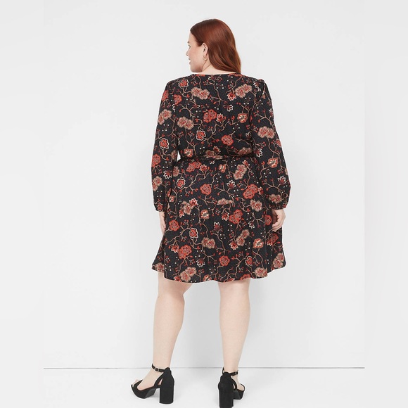 Button-Down Bodice Tiered Fit & Flare Dress by Lane Bryant size 18 - Picture 3 of 6